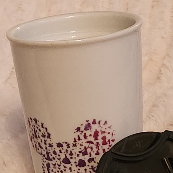Disney Parks Mickey Mouse Logo Decor Ceramic Travel "Coffee" Tumbler (Society 6) - Picture 12 of 13